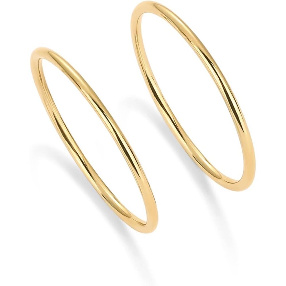 14k Gold Plated Stackable Ring Pack For Women | W… - image 3